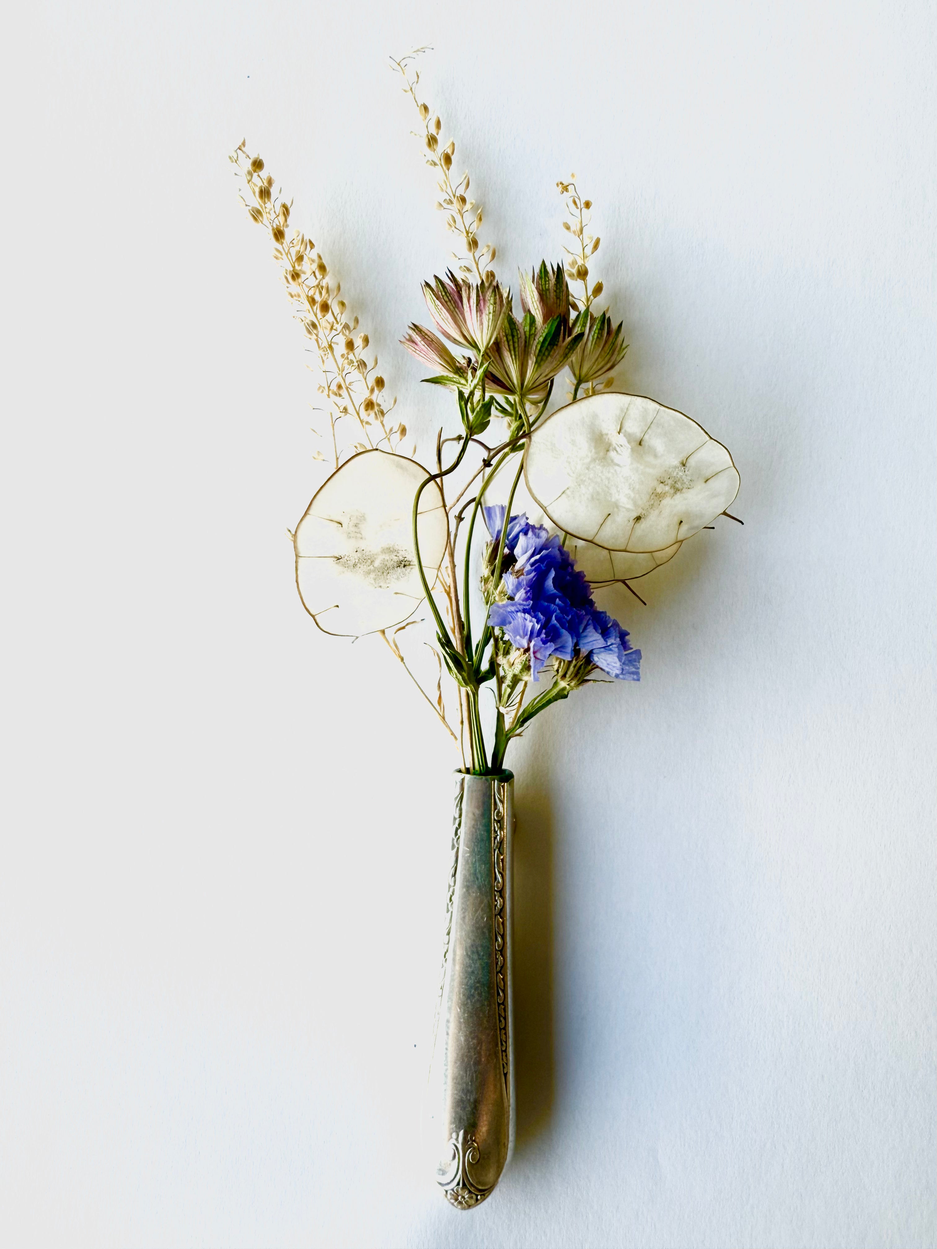 Bud Vase - Exquisite Magnetic Bud Vase Made from Upcycled Knife Handle - KB Studios