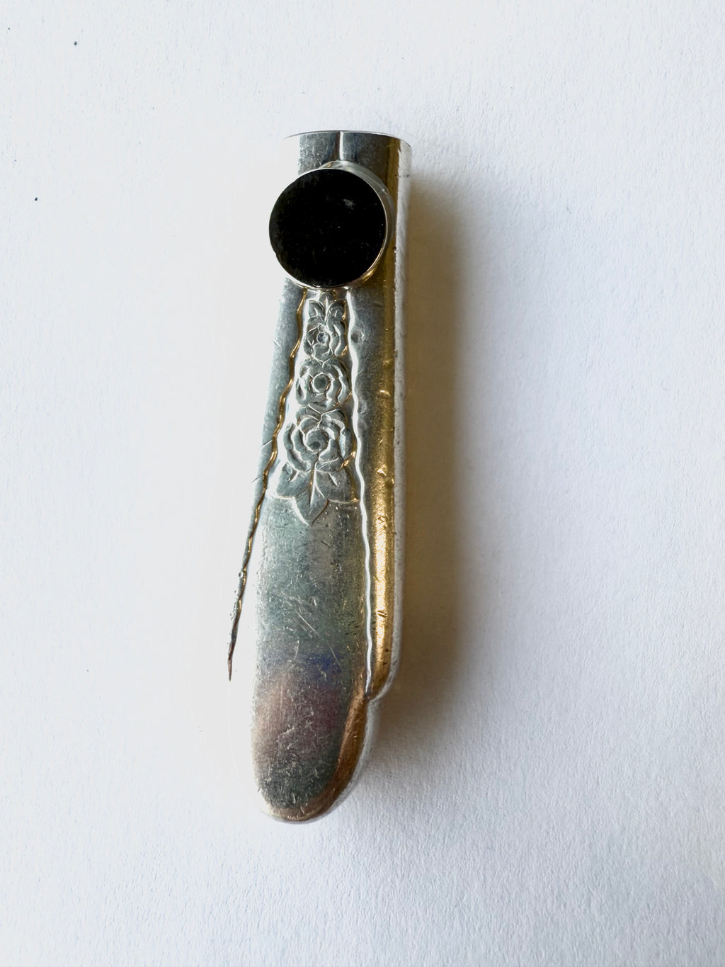 Bud Vase - Gardenia Magnetic Bud Vase from Upcycled Knife Handle - KB Studios