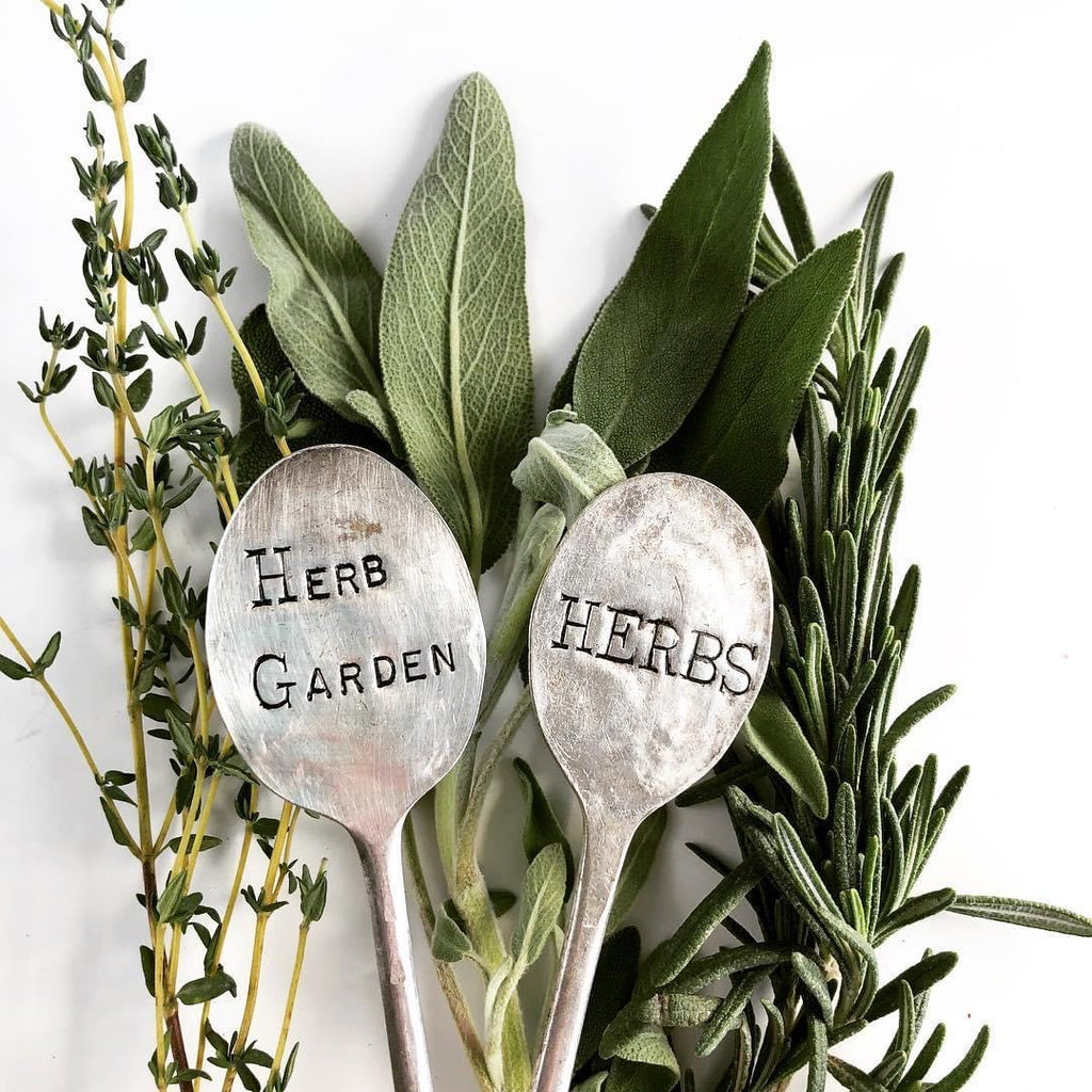 Herb Labels - Vintage Spoon Plant Markers for Your Garden - KB Studios