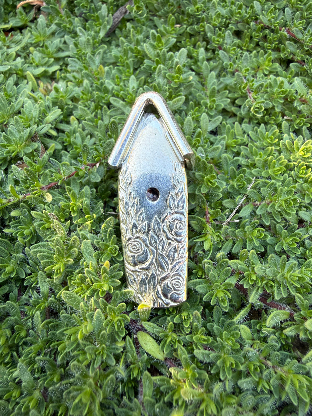 Floral Birdhouse Brooch Pin