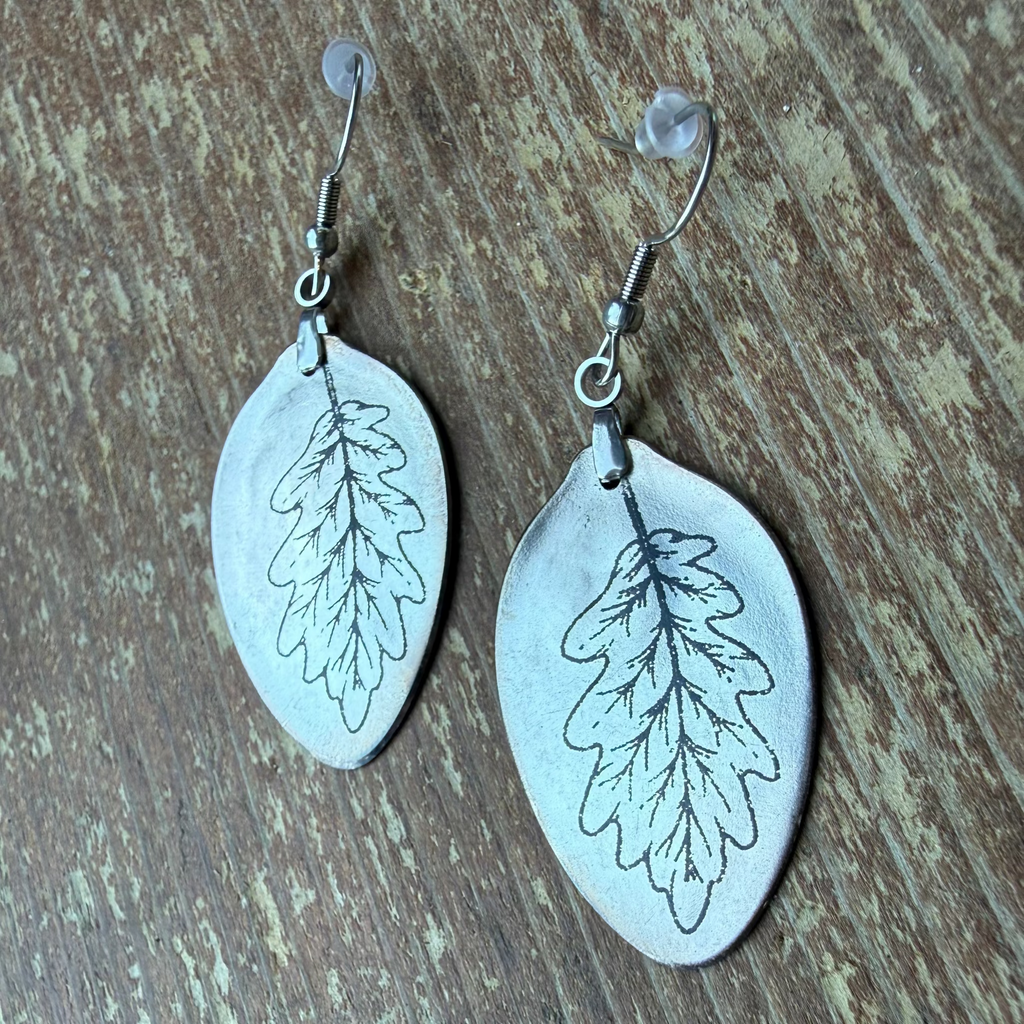 Leaf Earrings - Handcrafted