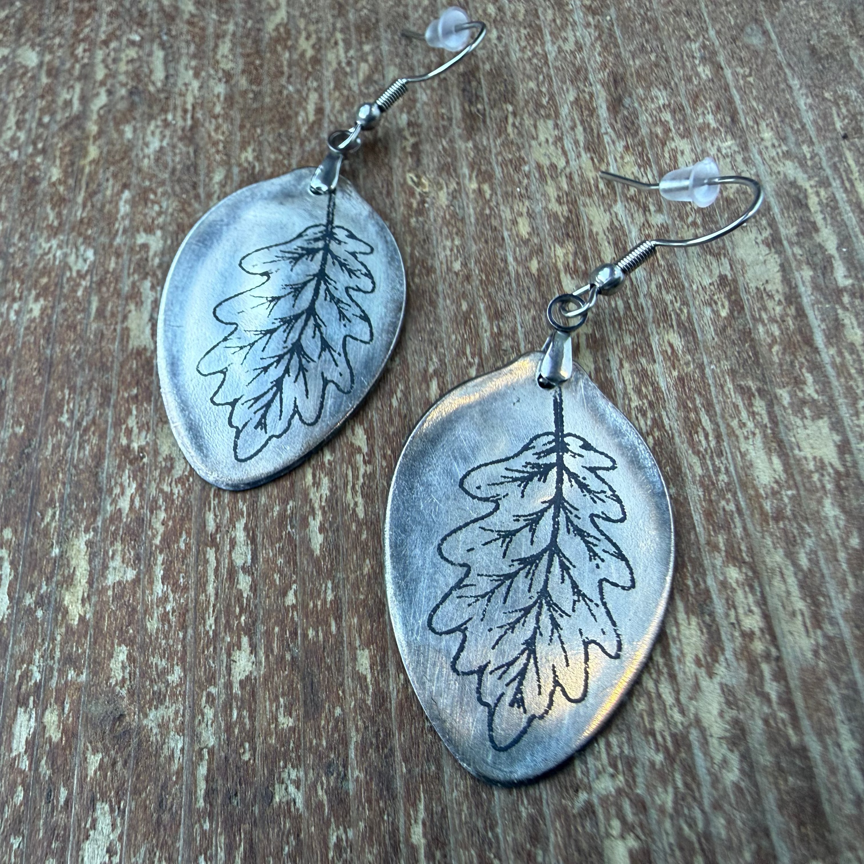 Leaf Earrings - Handcrafted