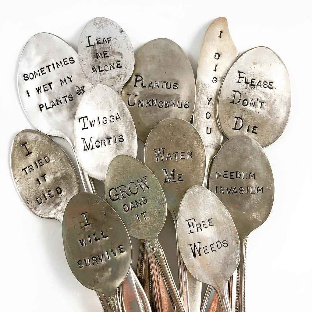 Plant Labels - Handcrafted Encouragement Plant Markers - KB Studios