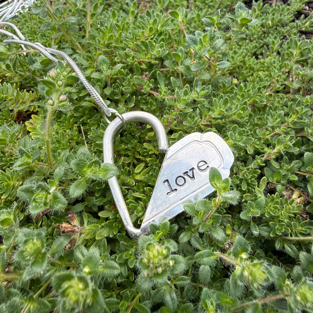 Love Heart Necklace — Handstamped Vintage Fork
