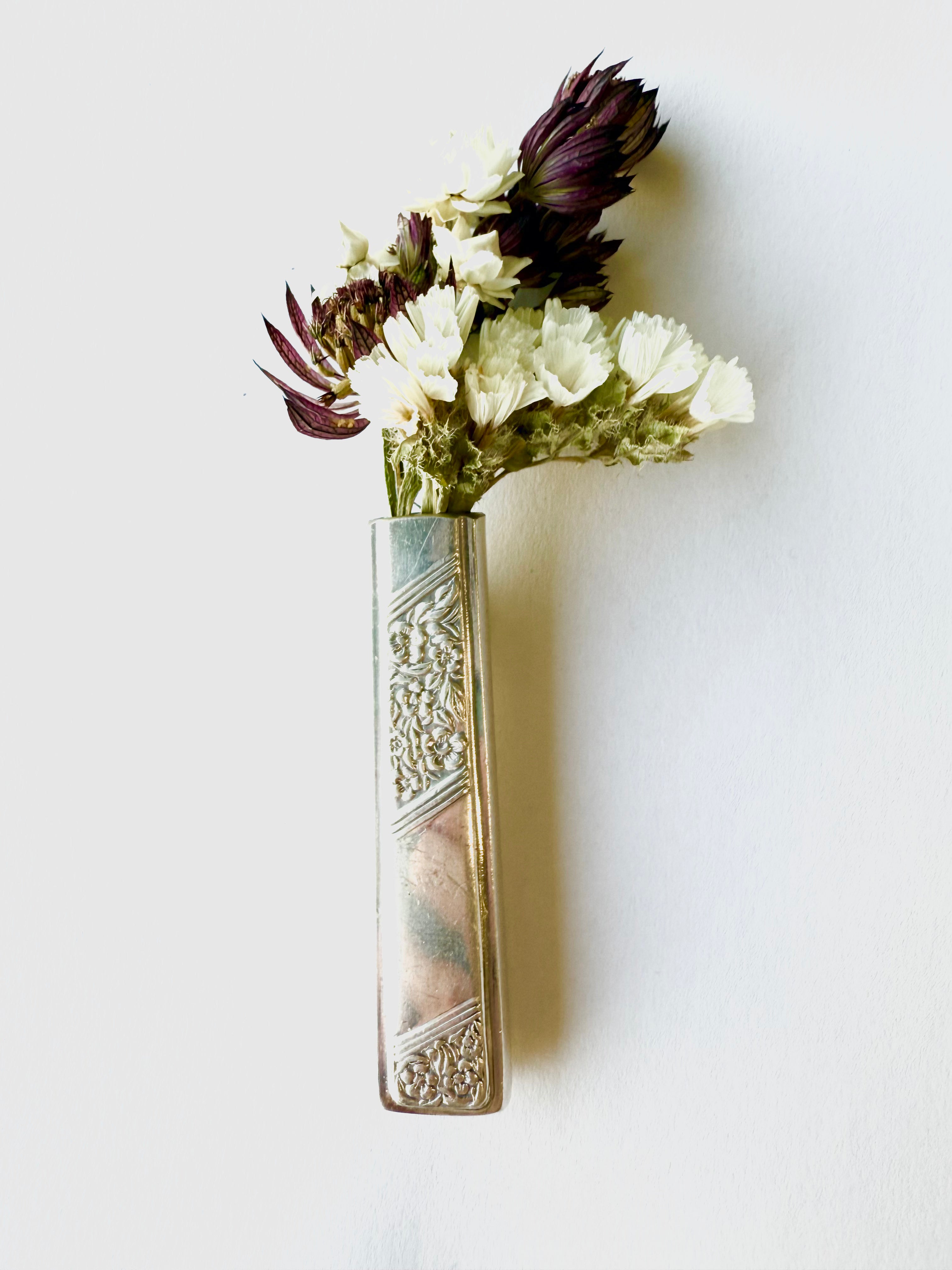 Bud Vase - Magnetic Bud Vase with Upcycled Knife Handle - KB Studios