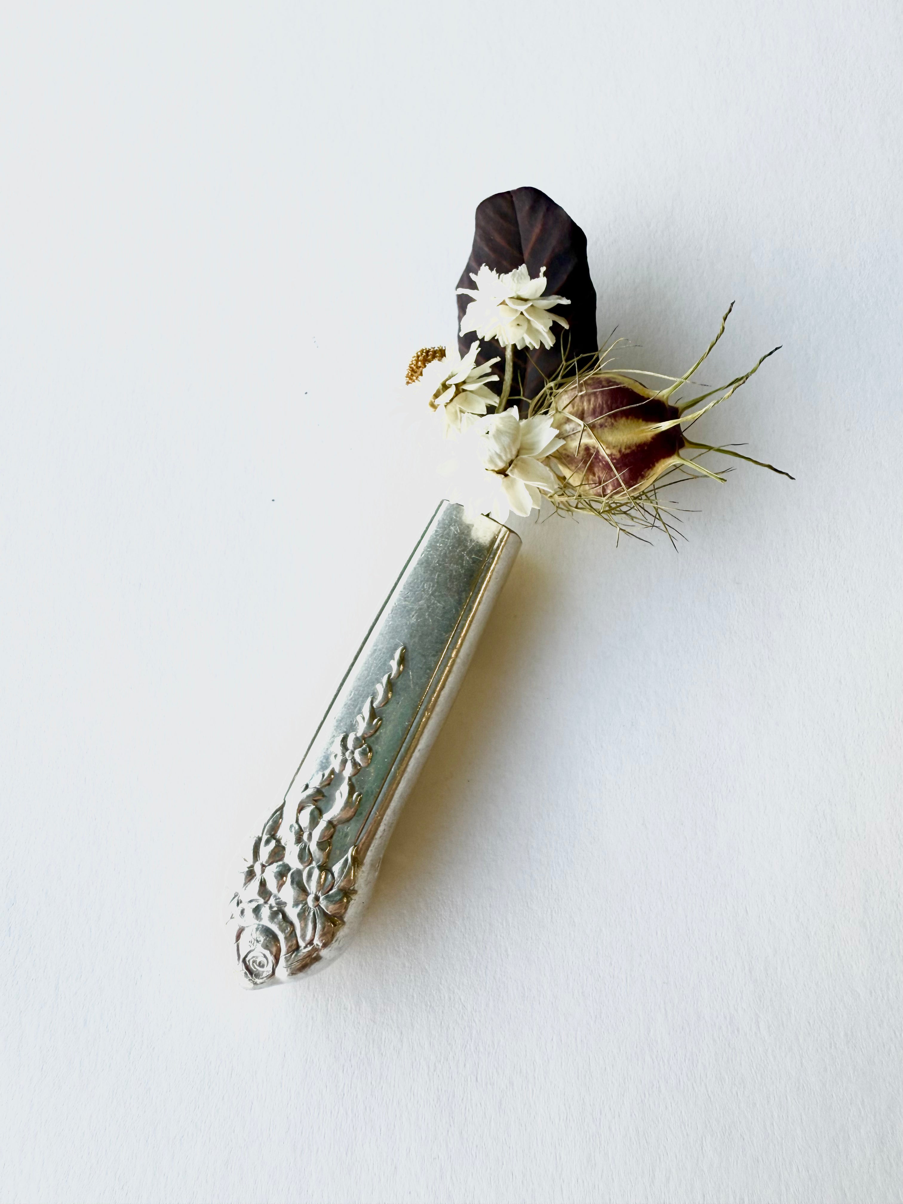 Bud Vase - Handmade Magnetic Vintage Knife Handle Keepsake - KB Studios