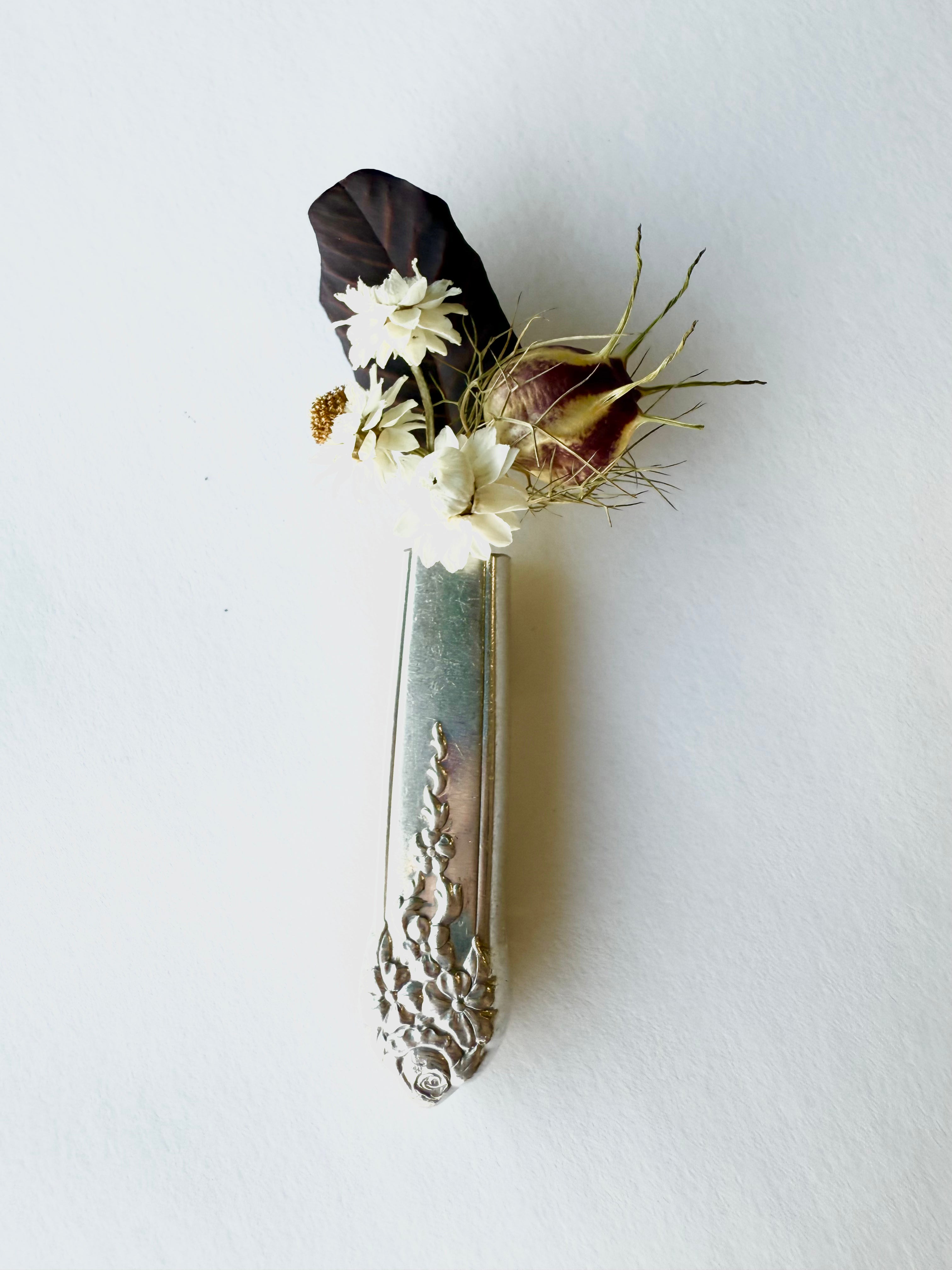 Bud Vase - Handmade Magnetic Vintage Knife Handle Keepsake - KB Studios